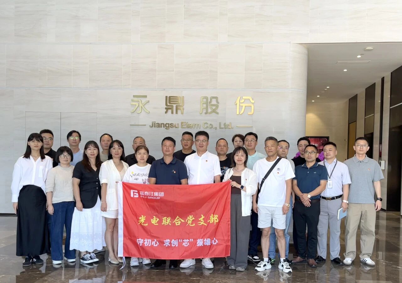 富春江光电联合党支部党员一行在永鼎股份合影留念